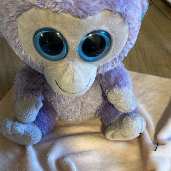 TY BEANIE BOOS - BLUEBERRY the 6" MONKEY - NO HANG TAG - Picture 5 of 5